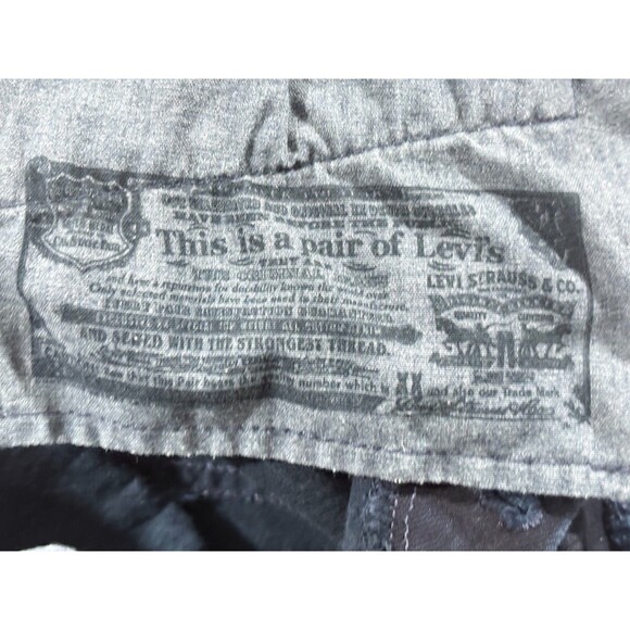 Levi's Raw Hem Shorts Womens 501 Denim Red Tab Dark Wash Button Cutoff Fly Sz 29 - Picture 7 of 16